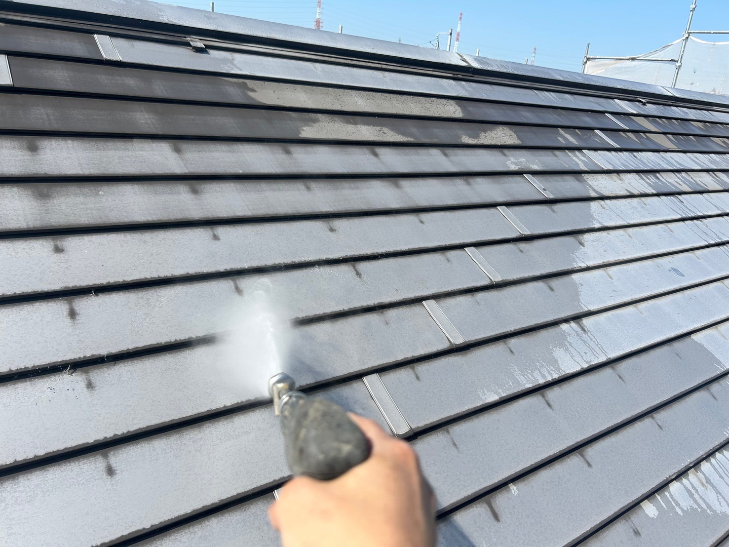 【屋根高圧洗浄】
